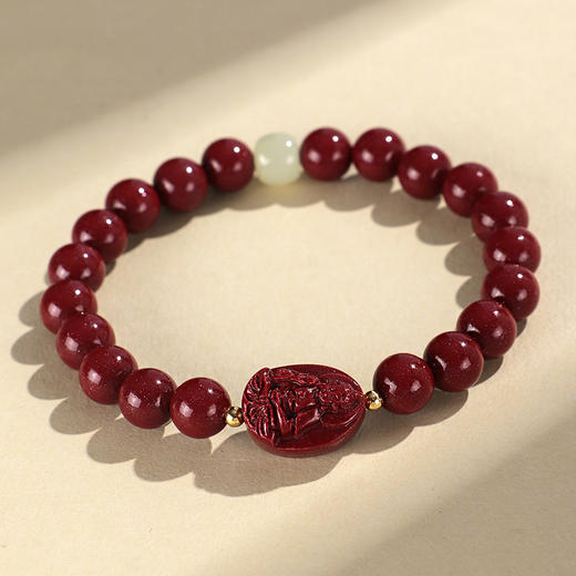 丁摩 十二生肖本命佛紫金朱砂手串男女情侣款普贤文殊菩萨本命年手链5ZF- SL5661 商品图7