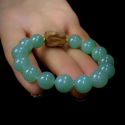 翡翠珠串配老山檀 商品图12