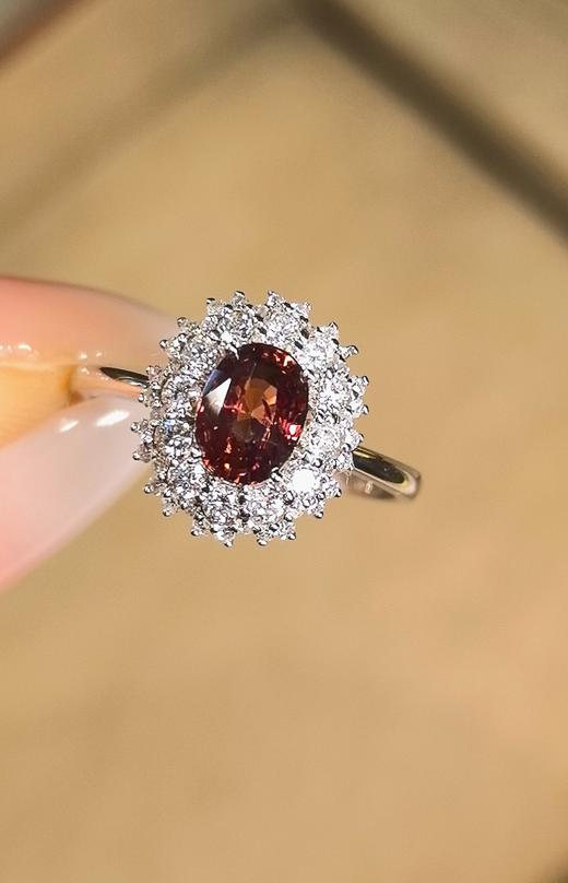 1.11ct刻面帕帕拉恰蓝宝石戒指 商品图2