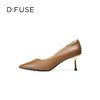 Dfuse迪芙斯2025春季新款经典通勤鞋简约素面金属高跟鞋DFD1111067 商品缩略图3