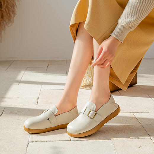 头层牛皮 【舒适百搭】 休闲豆豆鞋00992 商品图1