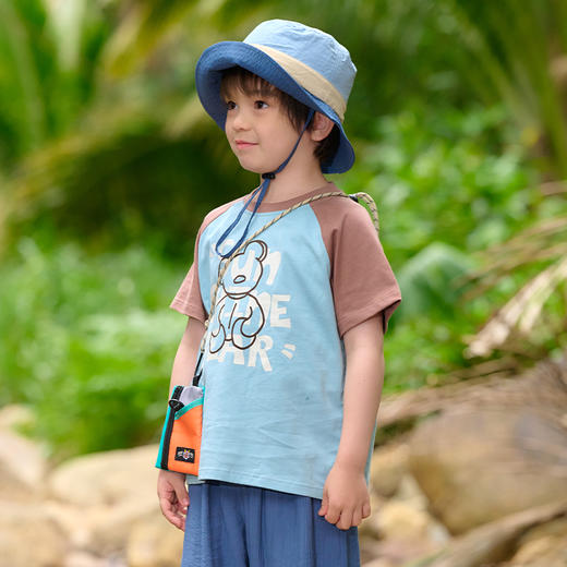 【7A抗菌纯棉】棉花堂2025年夏款简笔画小萌熊童装短袖T恤---F251113&F251113YX 商品图5