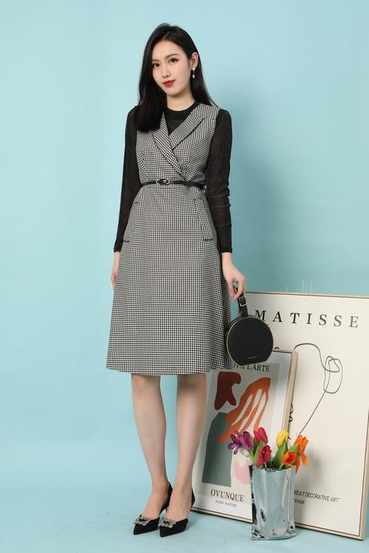 Le Malene 轻奢款假两件西装领连衣裙 15651 商品图2