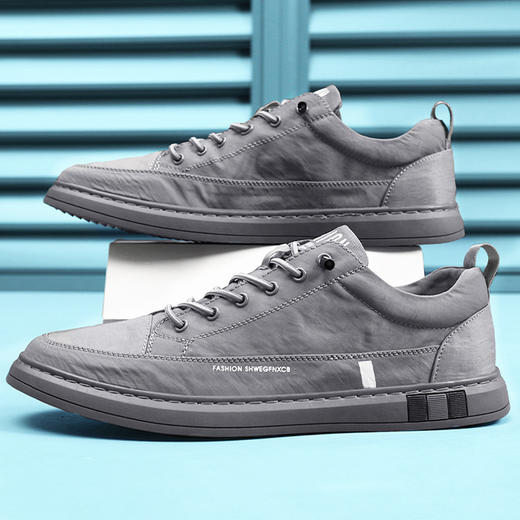 【45-49码】【冰丝薄款】特大码春季新款男鞋加肥加宽薄款透气休闲鞋运动板鞋潮鞋 商品图4