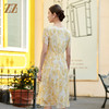 佐尔美夏季新款 气质甜美碎花桑蚕丝短袖连衣裙女M42LS38 商品缩略图4