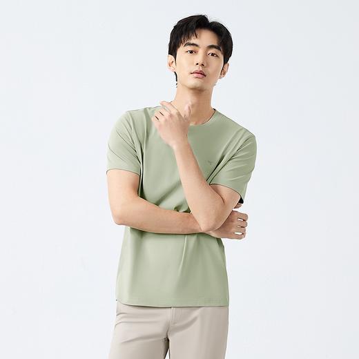 【凉感索罗纳】柒牌短袖T恤男2025夏季薄款凉感索罗纳圆领休闲上衣 128T70970 商品图1