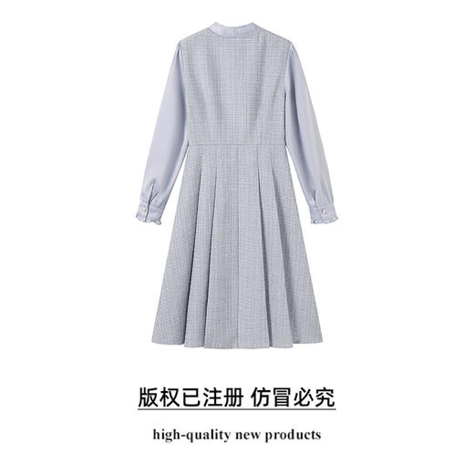 奢姿2025年秋季新款大码女装温柔拼接裙子胖妹妹洋气通勤连衣裙 9951856953 商品图1