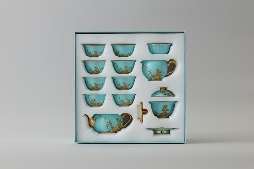 国瓷永丰源 夫人瓷·西湖蓝12/15头茶具套装 商品图5