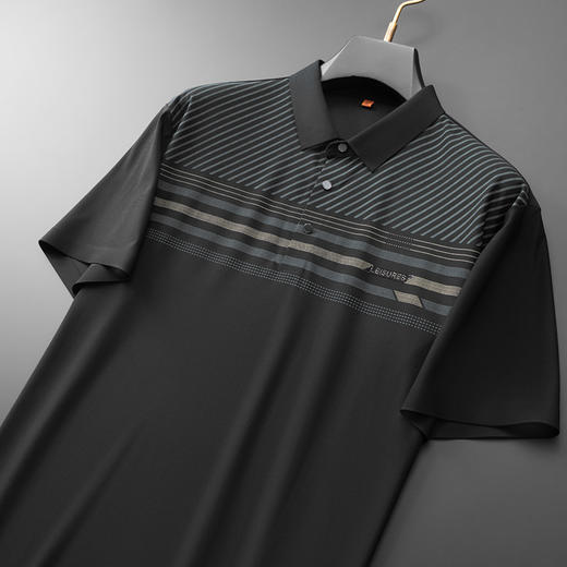 【弹力】【DWP】大依优型大码短袖POLO衫弹力翻领体恤加肥加大男士大号弹力透气舒适夏季半袖 商品图5