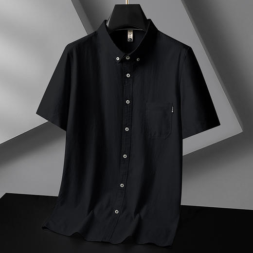 【牛津纺】【100%棉】【DG】大依优型大码短袖衬衫加大码复古打底衫夏季薄款肥佬胖子上衣男士 商品图2