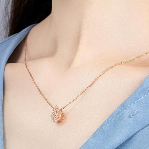 奥地利Swarovski施华洛世奇白色玫瑰金色女士项链5451993 商品图1