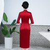 DNO-3GH200品牌醋酸旗袍刺绣婚宴礼服小个子连衣裙复古装 商品缩略图3