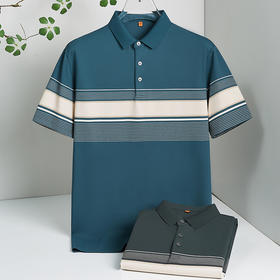 【棉质】【DWP】大依优型大码短袖POLO衫翻领体恤加肥加大男士大号弹力透气舒适夏季半袖