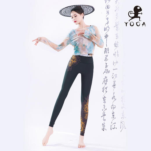 壁虎瑜伽【2502SY328】扎染宽松网纱长袖【5天发货】 商品图5
