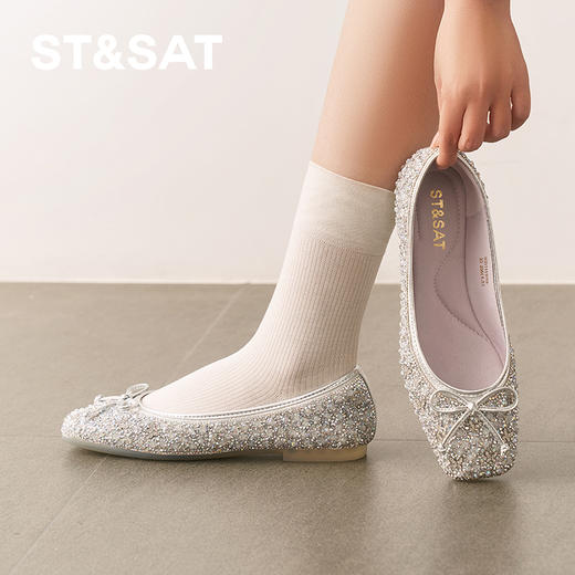 【甜美芭蕾】星期六闪亮蝴蝶结平底单鞋SSD1111059 商品图8