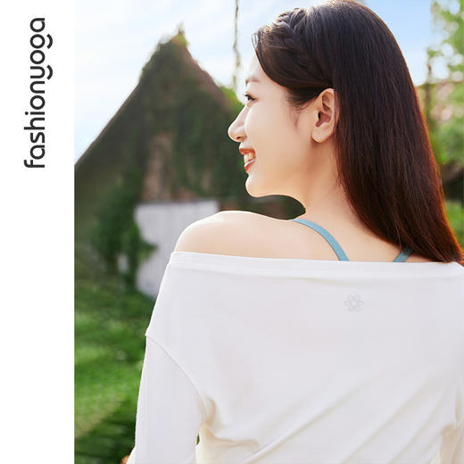 凡圣瑜伽柔软一字领长袖外搭 F15326 商品图4