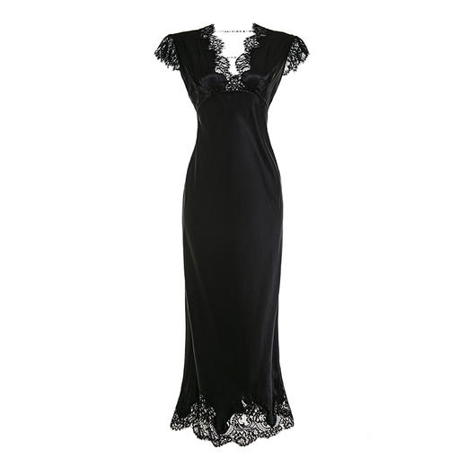 法式可外穿半袖真丝长裙 S923005 商品图4