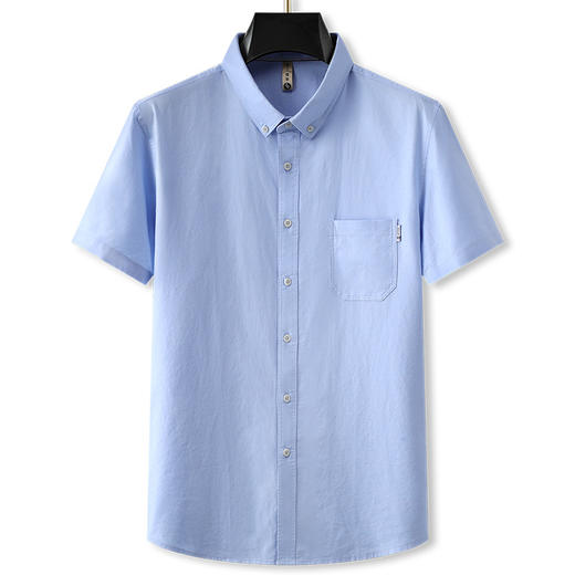 【牛津纺】【100%棉】【DG】大依优型大码短袖衬衫加大码复古打底衫夏季薄款肥佬胖子上衣男士 商品图4