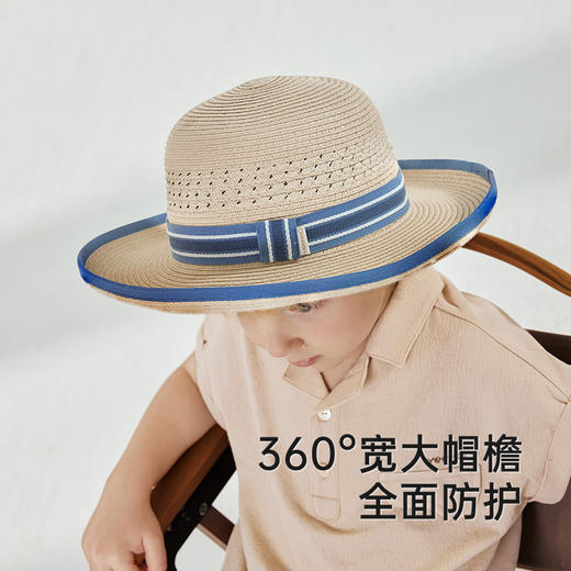 【商场同款】英氏儿童帽子夏季透气遮阳帽男童帽子2025新款草帽 商品图2