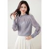 雀说复古宫廷风新款女装纯色气质立体花苞领上衣AL2599 商品缩略图3