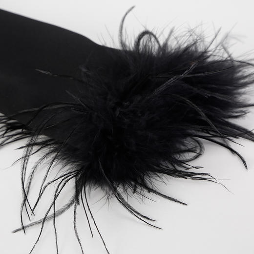 QE105斯尔丽2025春季新款箱型西装外套挺括外形可脱卸鸵鸟毛装饰外套 商品图5