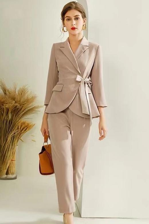 Le Malene 粉杏色温柔气质西装套装 15526 商品图0