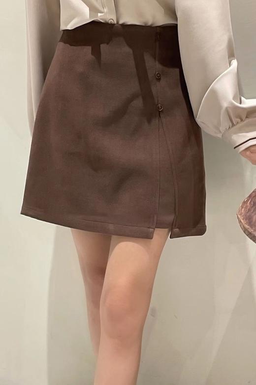 Stay2Weeks 砖红色绒面半裙 15486 商品图0