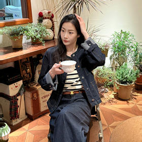 火桐hooton 2025新款 桑蚕丝牛仔套装99606