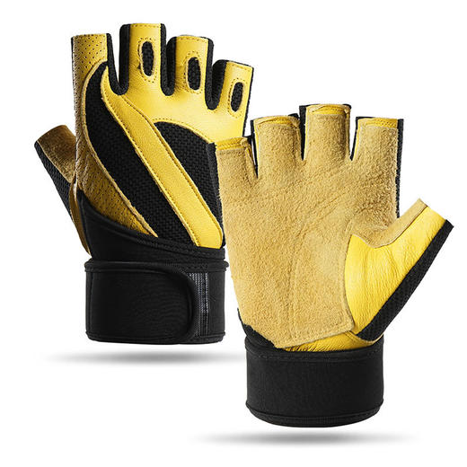 【健身半指手套】男户外运动防滑透气耐磨骑行训练防护力量举重护手掌 商品图7