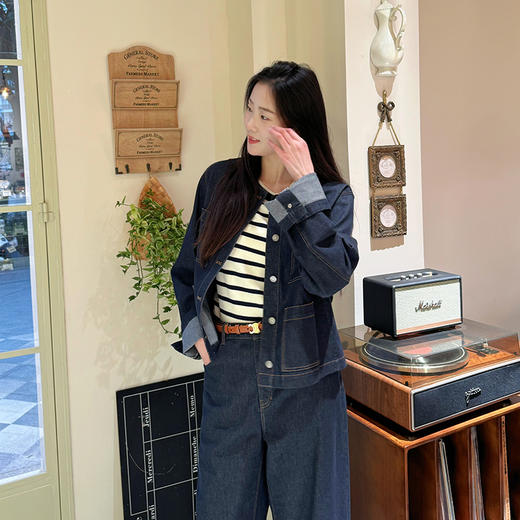 火桐hooton 2025新款 桑蚕丝牛仔套装99606 商品图3