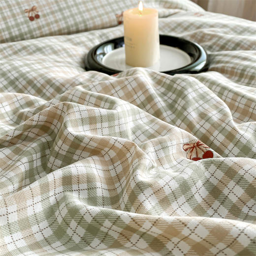 优选丨【品牌直发】加倍生活  有氧双层纱四件套 针织面料 A类标准 柔软亲肤  小清新系列 25年春夏新款 商品图3