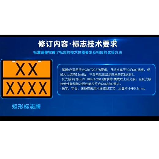 新规危化品运输铝合金标志牌危险货物车辆介质牌300*400矩形标志牌包邮 商品图5