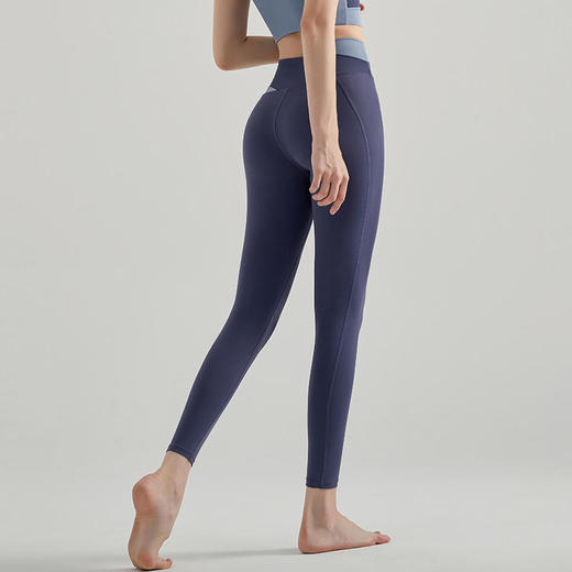 春夏新款女拼色交叉腰头瑜伽裤 | 高腰提臀显瘦 高弹速干 外穿跑步V腰健身裤  五分裤/九分裤可选 商品图5