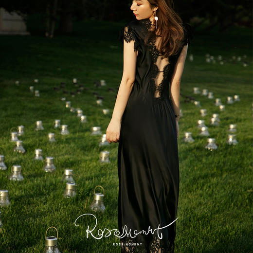 法式可外穿半袖真丝长裙 S923005 商品图2