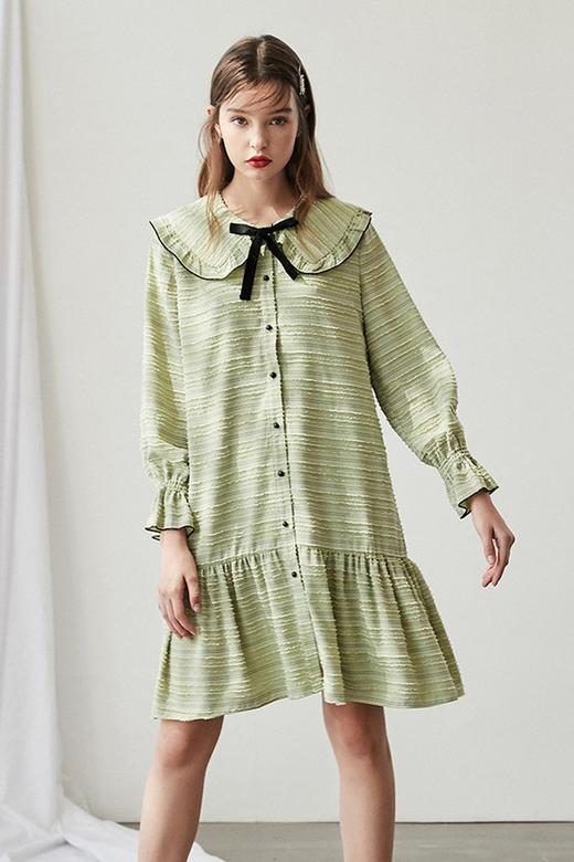 OECE 复古减龄娃娃领系带连衣裙 15385 商品图3