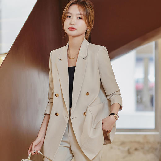 雀说高端西装套装女时尚气质休闲工作服西装外套ALX-805 商品图3