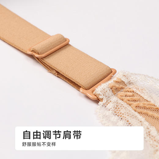 都市丽人聚拢升杯B杯常规内衣中厚蕾丝无钢圈常规文胸YBH5C2 商品图5