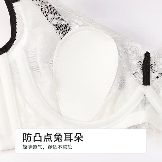 都市丽人聚拢升杯B杯常规内衣薄蕾丝软钢圈常规文胸YBH2C7 商品图6