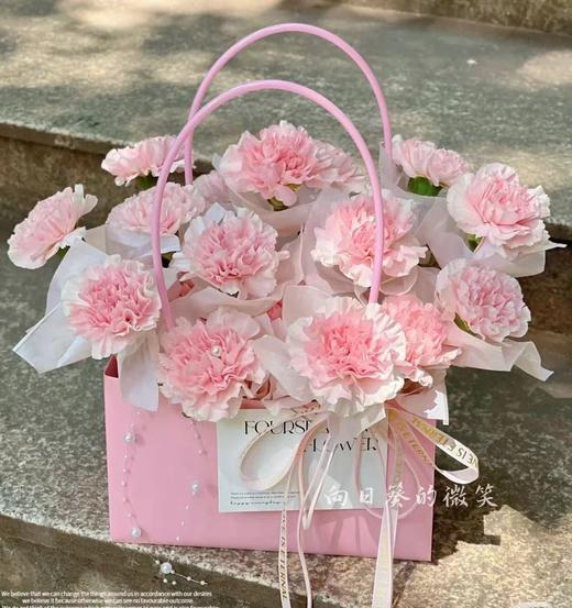 【粉色/牛皮色】牛皮纸防水手提袋/梯形提袋/长方形提袋（10个/包） 商品图0