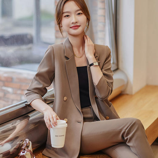 雀说高端西装套装女时尚气质休闲工作服西装外套ALX-805 商品图1