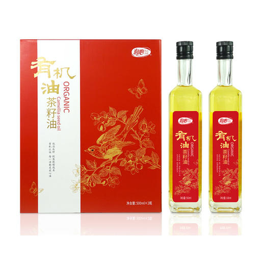 润心有机系列山茶油 （红白礼盒）500ml*2 商品图2