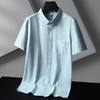 【牛津纺】【100%棉】【DG】大依优型大码短袖衬衫加大码复古打底衫夏季薄款肥佬胖子上衣男士 商品缩略图5