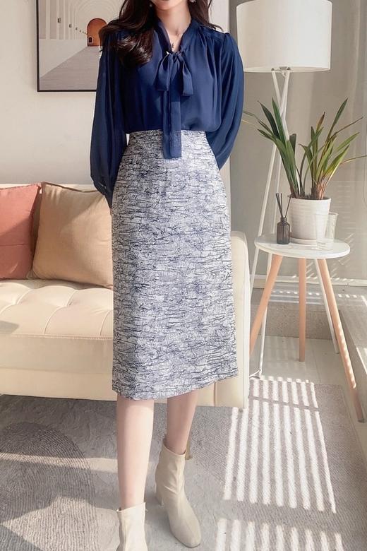 amadella 知性通勤高腰百搭半裙 15513 商品图2