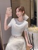 张心子【网纱蝴蝶T】春夏圆领弹力重工刺绣T恤上衣 U2502047 商品缩略图7