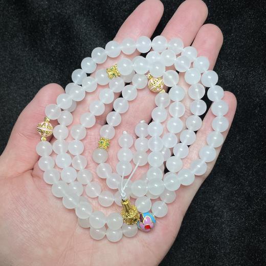 金丝玉项链-圆珠diy珐琅彩吊坠约8mm#9A4 商品图0