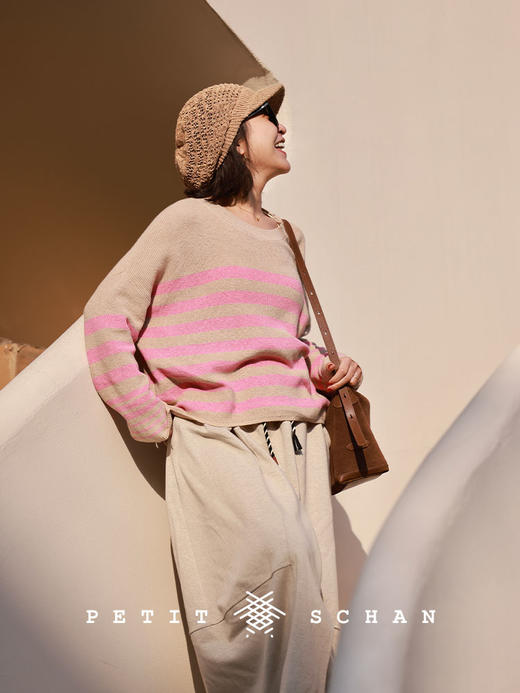 PETIT SCHAN小闪 #080 The confession of spring 美春的告白 棉混纺镂空针织报童帽春夏秋防风显脸小堆堆帽 商品图6