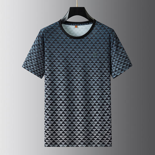 【DWP】大依优型大码圆领短袖T恤加肥加大男士大号弹力透气舒适夏季半袖 商品图1