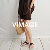 VIMAGE纬漫纪高腰松弛舒适休闲简约直筒宽松短裤2025夏季新款V2305907 商品缩略图3