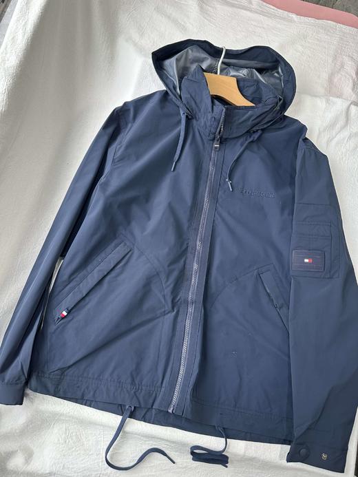 贝壳三 美式休闲梭织抽绳下摆外套梭织简约防风冲锋衣夹克C022406 商品图1