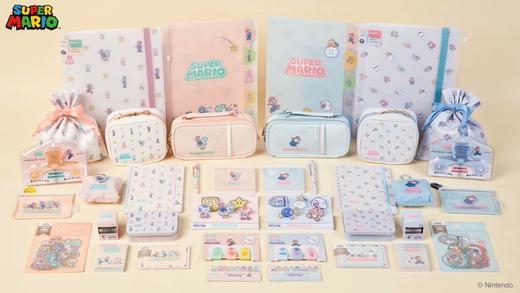 日本SUN-STAR太阳星任天堂超级马里奥限定大容量笔袋便签本 商品图0